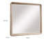 Miroir de commode Wily, cadre en placage de chêne brun naturel, 37 x 42