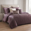 Ensemble d'édredon 9 pièces pour très grand lit, mauve
