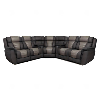 Luxury Leather Power Recliner with Cup Holder