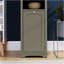 Armoire de rangement pour salle de bain de 64 po de hauteur pour petit espace, armoire sur pied pour salle de bain, bureau à domicile, 4 tablettes réglables et panier à linge, espace de rangement caché pour vêtements, gris