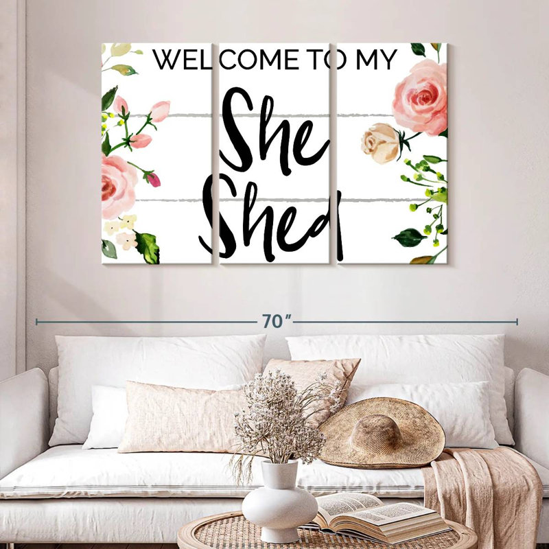 She Shed Set I, H 32 po x l 50 po