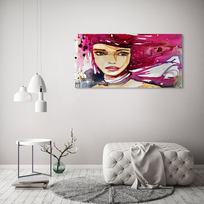 Abstraction Of A Woman - Wrapped Canvas Print
