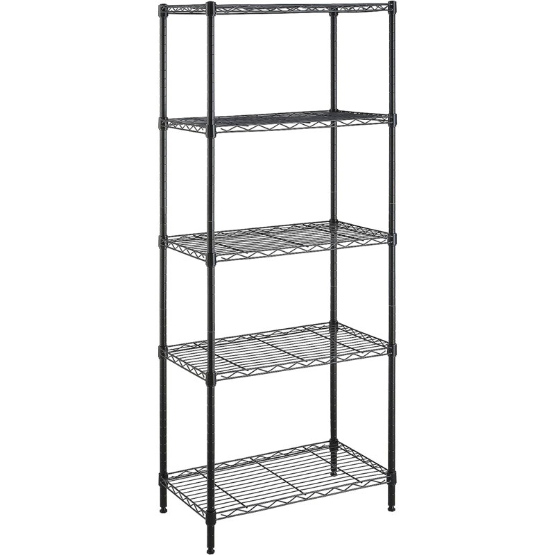 Cupertino 23.2'' W Steel Shelving Unit, Black