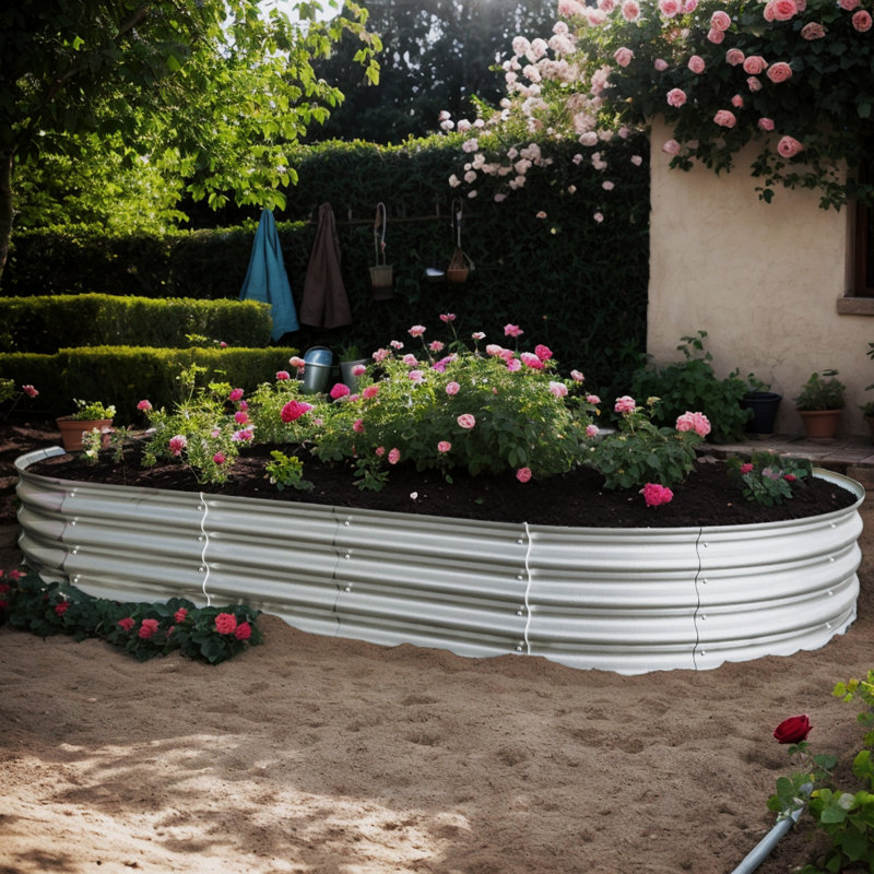 Lit de jardin surélevé en acier galvanisé, H 12 po x l 72 po x P 36 po