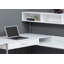 Bureau d'ordinateur, bureau personnel, coin, tiroirs de rangement, forme de L, bureau, stratifié pour ordinateur portable, métal gris, contemporain, moderne-125903101
