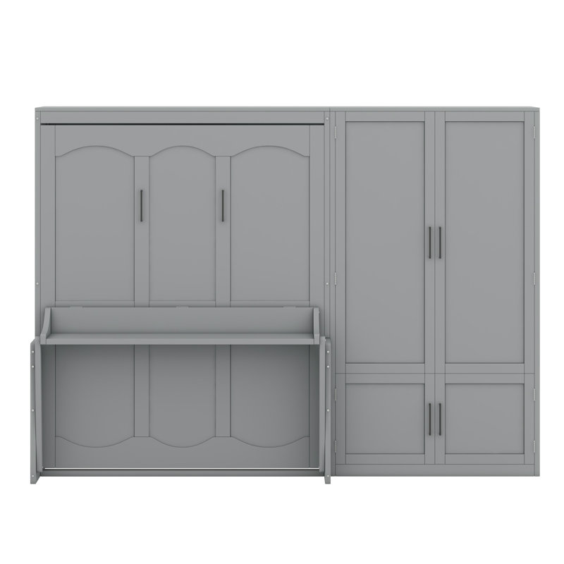 Lit escamotable avec lit escamotable Murphy, Gris