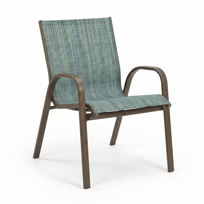Windward Outdoor Seabreeze Arm Chair, Nova Seaglass Sling/Greco
