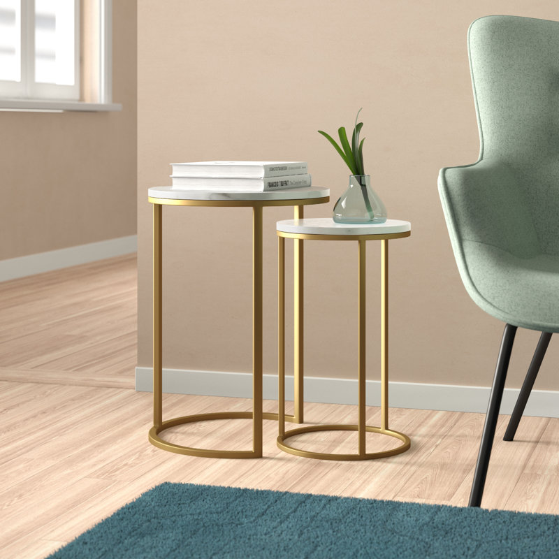 Aerie Frame Nesting Tables, Gold