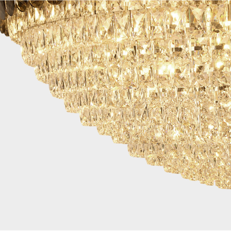 Lustre en cristal gradué 36 lumières, H 59,06 po x l 39,37 po x P 39,37 po
