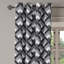 Rideau à œillets gris et noir à 2 panneaux East Urban Home, 50 po, gris noir pâle-106355071