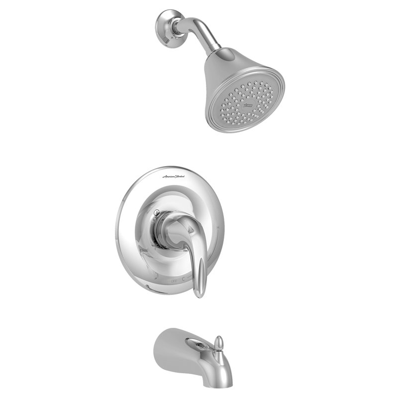 Robinet de baignoire et douche thermostatique avec inverseur Reliant 3, Chrome poli