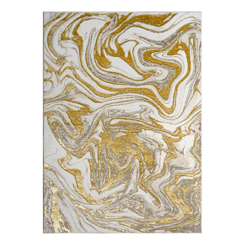 Tapis de luxe à motif abstrait "Paz", Rectangle 2 pi 8 po x 5 pi