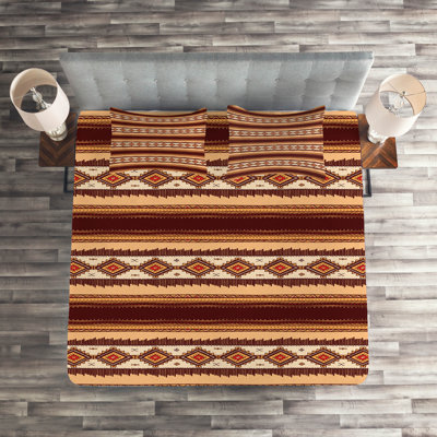 Native Rustic Geometric Shapes Coverlet