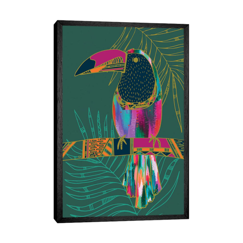 Toucan by EttaVee - Print on Canvas, 101.6 cm H x 66.04 cm W, Black Framed Canvas