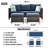 Kaniha Premium All-Weather Wicker 3 - Person Patio Conversation Set with Cushions-1405326924