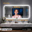 Miroir de salle de bain à DEL anti-buée avec lumières, Bluetooth, haut-parleur double puissant, température de couleur 3, intensité variable Ip66-1061012330