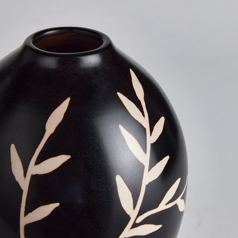 Dayana Handmade Terracotta Table Vase, 9.5" H x 7.5" W x 7.5" D