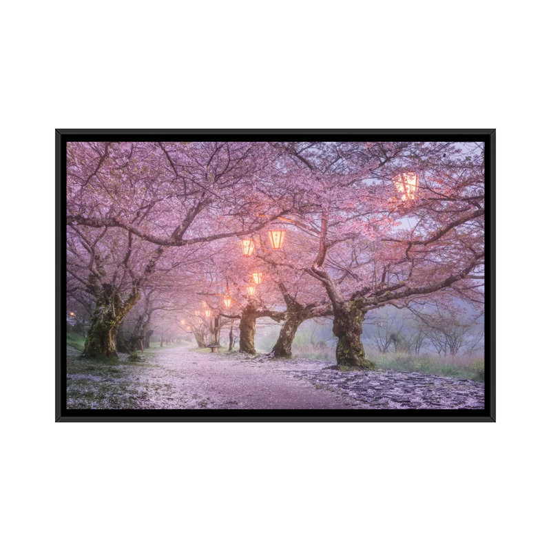 Spring In Japan III by Daniel Kordan - Print on Canvas, Black Framed, 101.6 cm H x 66.04 cm W