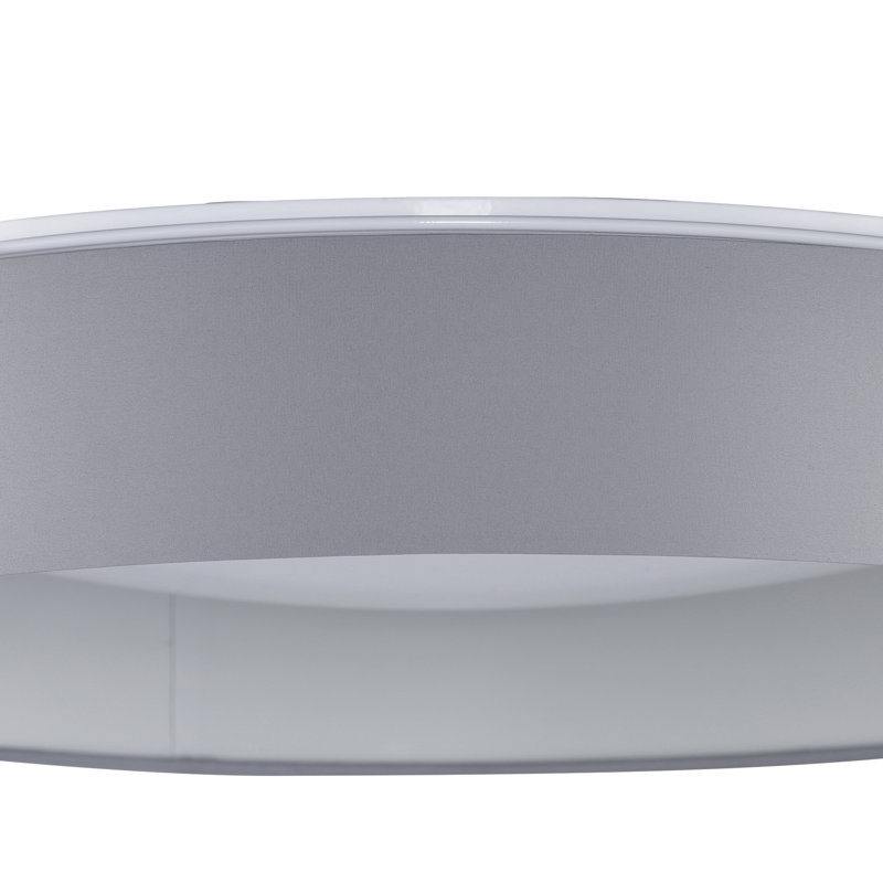 Carley Fabric LED Flush Mount, 9cm H x 32cm W x 32cm D, Anthracite / White
