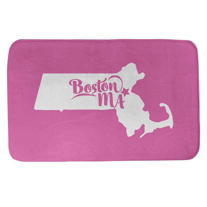 Tapis pour salle de bain ancrage alaska, l 17 po x L 21 po, Gris, Boston, Massachusetts