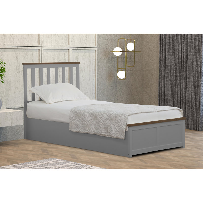 Araliya Ottoman Storage Bed, Grey, Single (3')
