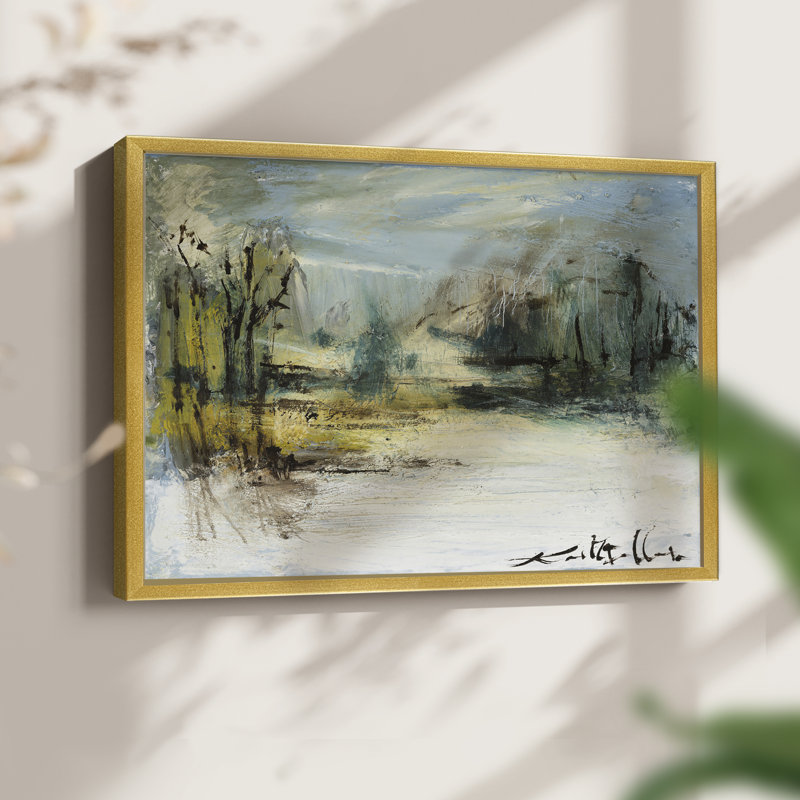 Wintery Horizon II -Framed Print - Restickable, 11" H x 14" W