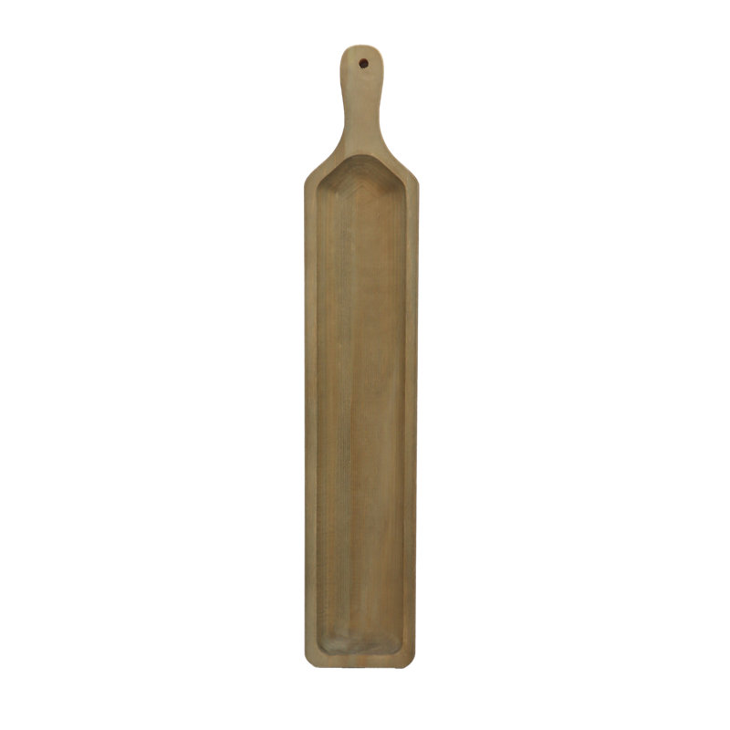 Long Narrow Wooden Tray with Handle,Serving Plates 23.6''L