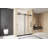 Frameless Single Sliding Shower Door  48 "W X 76" H, 1/4 "(6 Mm) Clear Tempered Glass, Explosion Proof Film, Stainless Steel Handle Square Tube Track ,Matte Black-125341064