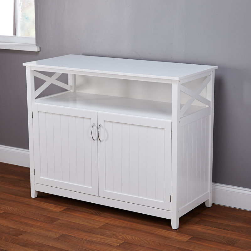 Desserte en bois de 45 po de largeur Peraza, Blanc