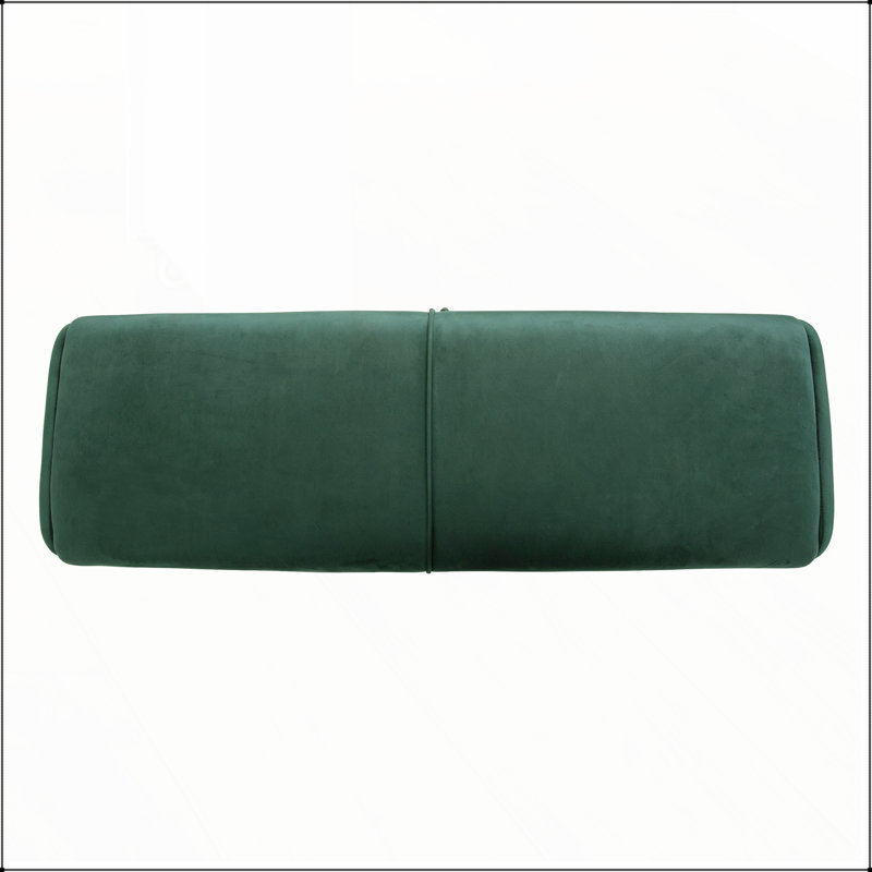 Velours rembourré avec repose-pieds et repose-pieds, Brun