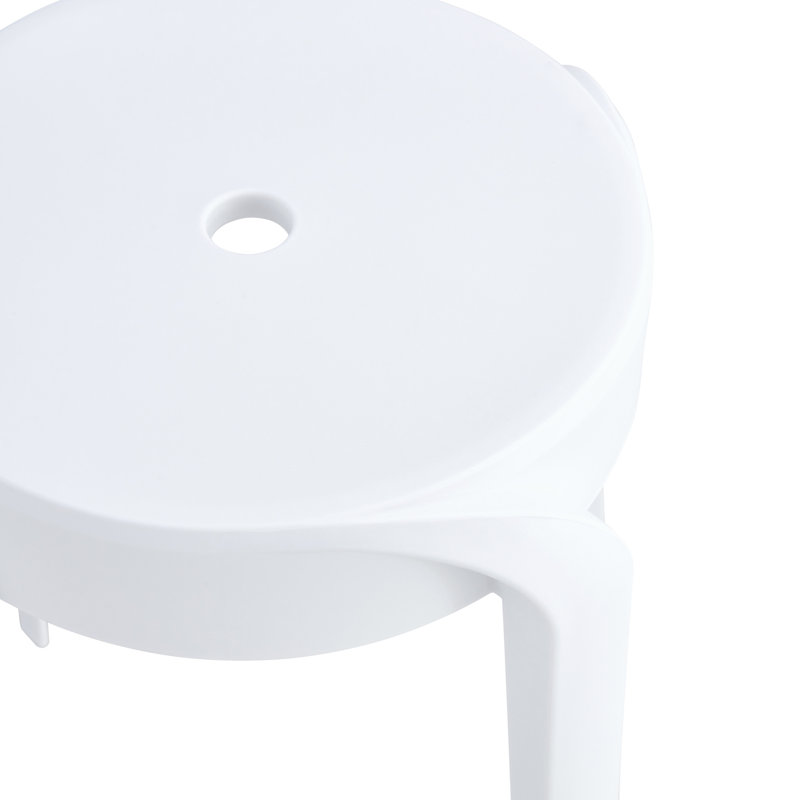 6 tabourets en plastique pour endroits variés, robustes et stables, taille de produit de 11,8 po, facile à transporter, salons blancs, couleurs éclatantes, siège carré,