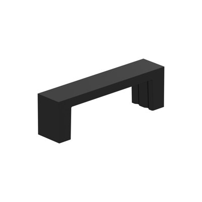 Augment 3 inch (76mm) Center-to-Center Matte Black Cabinet Pull - 25 Pack