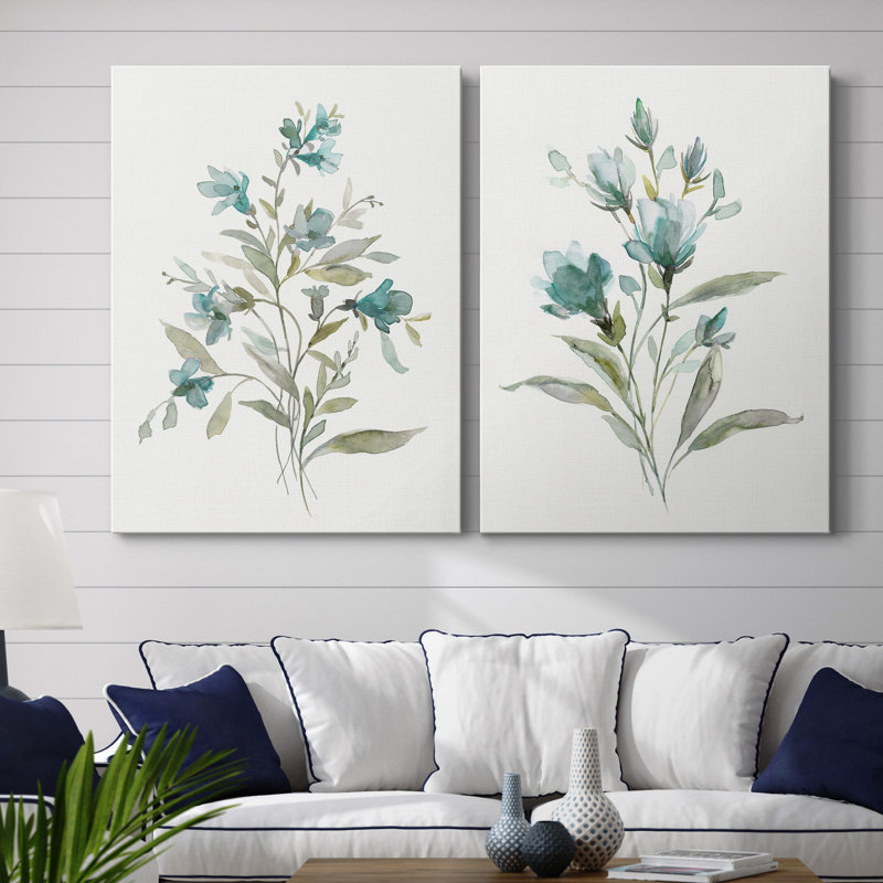 Linen Botanical III - ensemble de 2 reproductions d'art, H 48 po x l 72 po x P 1 po, Toile tendue, Pas de tapis
