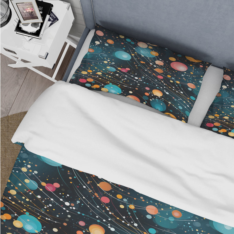 Ensemble de housse de couette Celestial Allure, Housse de couette pour grand lit et 2 taies décor