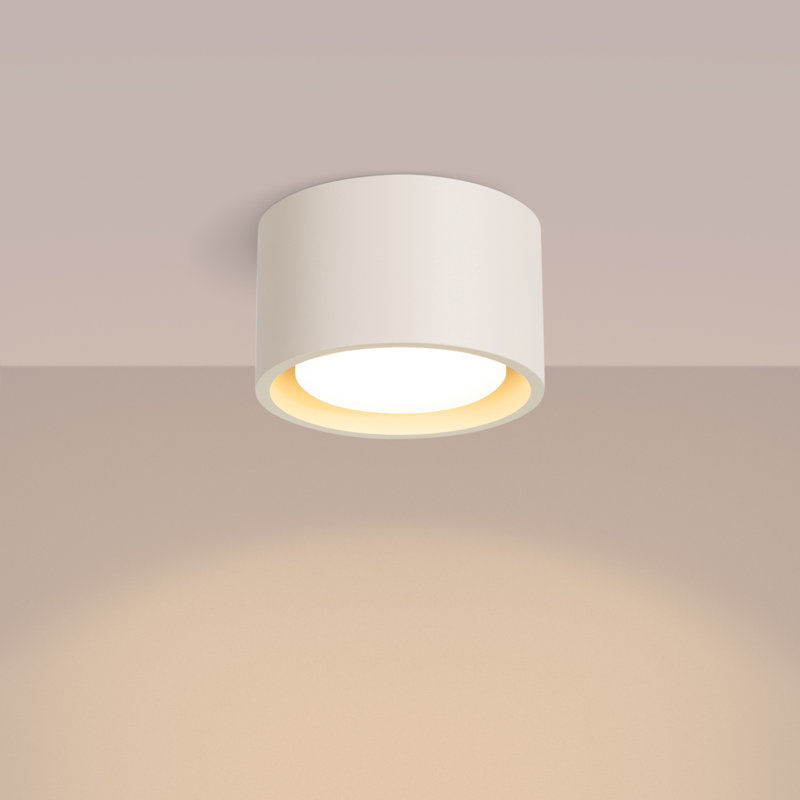 MODO Aluminium Flush Mount, Beige, 10x10x6 cm, 1 Light