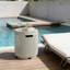 Outdoor Round Propane Tank Cover Table with Vertical Fluted Design-125181156