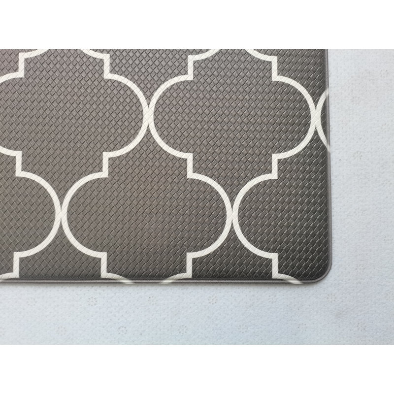 Tapis de bain en PVC avec envers antidérapant Vero, Gris anthracite, 2 po x 18 po