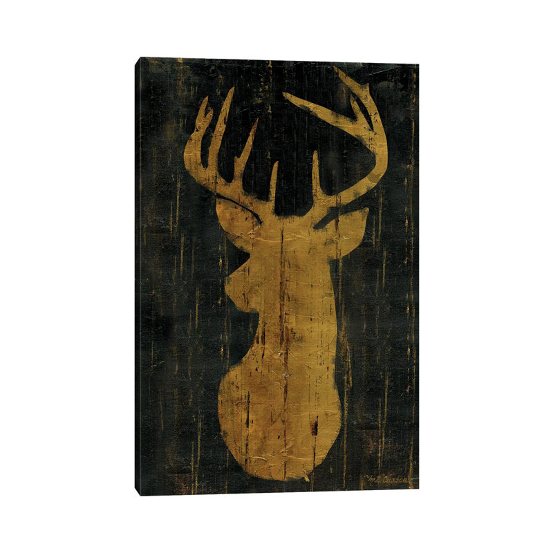 Rustic Lodge Animals Deer Head 1 Piece Wrapped Canvas Painting, 101.6 cm H x 66.04 cm W x 1.91 cm D