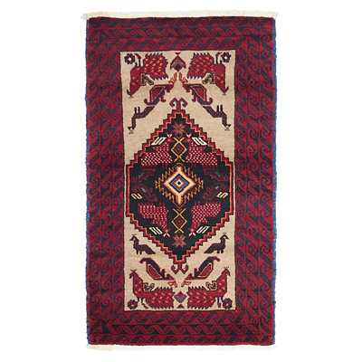 Tapis rouge Baluch 3 pi 0 po x 5 pi 6 po