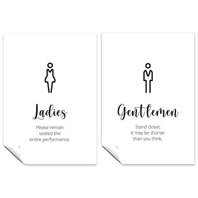 Ladies and Gentlemen 2 Piece Wall Art