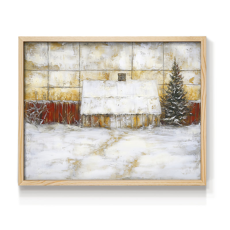 Chirstmas Art-CLXIII -Framed Print - Restickable, H 11 po x l 14 po, Naturel