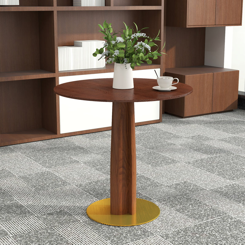 Table de conférence moderne en bois massif avec base en bois massif