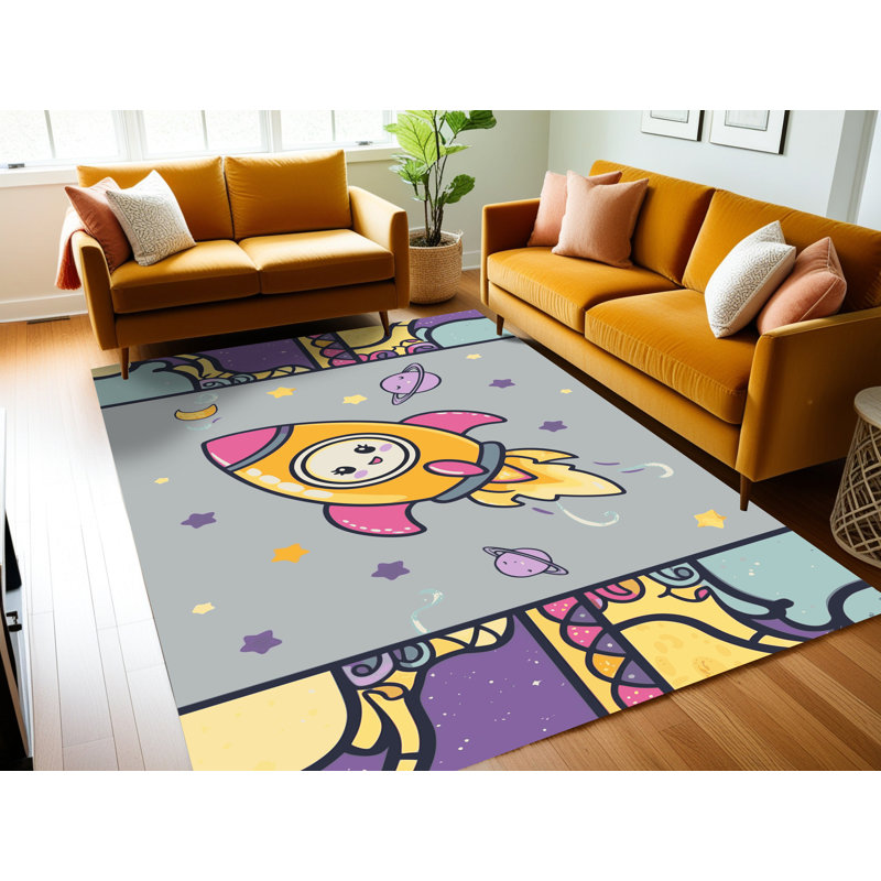 Tapis pour enfants Zoomie, Rectangulaire 8 pi x 10 pi
