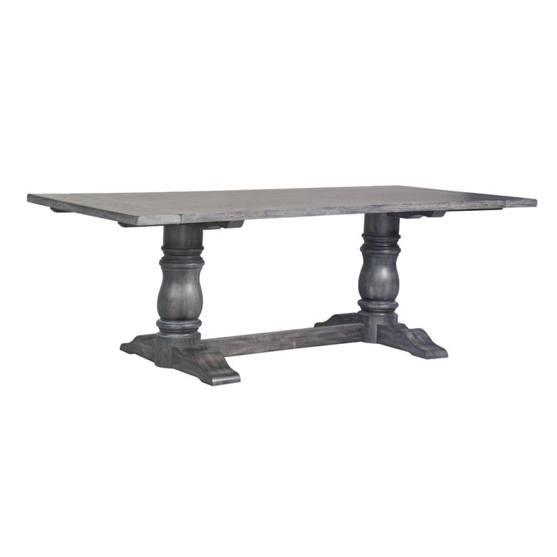 Twitchell Trestle Dining Table, Gray, 30" H x 40" L x 88" W