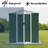 6Ftx4ft Apex Roof Green Outdoor Tool Storage House Garden Shed With Aluminum Alloy Frame And Sliding Door