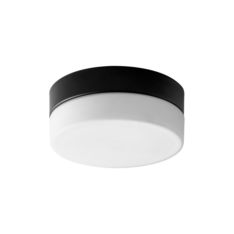 Plafonnier encastré 1 lumière Amaranthe, Noir, H 3 po x l 7,25 po x P 7,25 po