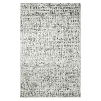 Moroccan Style Wool Rug - Silver