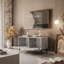 Colgante TV Cabinet Concrete Tone 100cm with Legs
