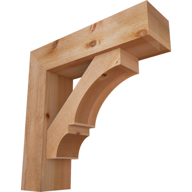 Balboa Block Offset Brace Bracket, 30 x 30, 8"W Western Red Cedar (Rough Sawn)