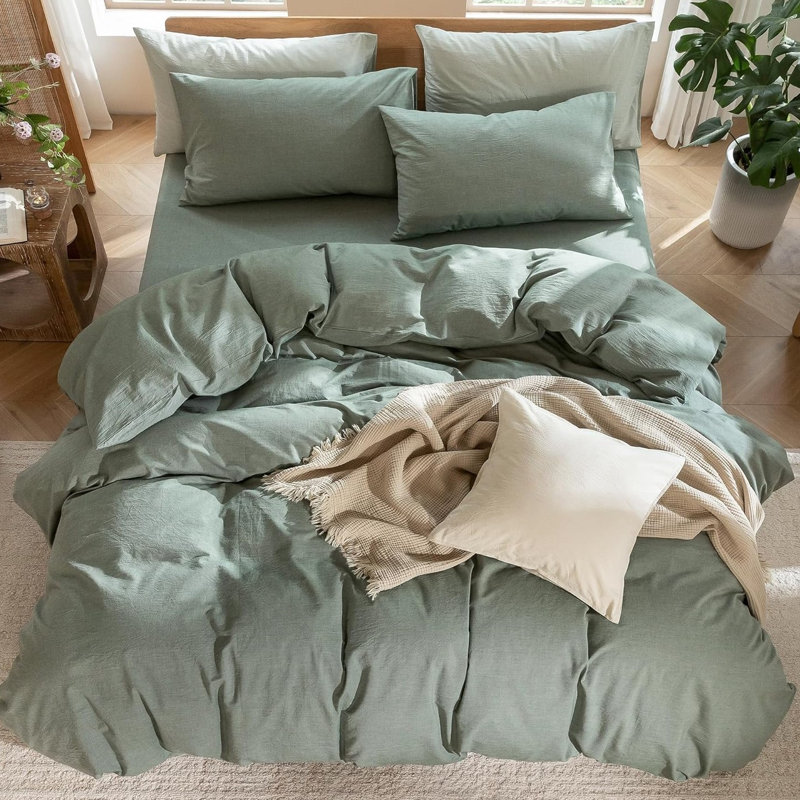 Ensemble de housse de couette Bedding, Vert